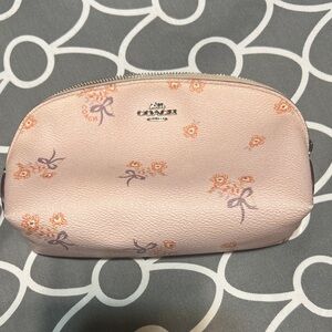 Coach Light Pink Floral Pouch